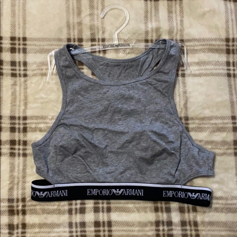 Emporio Armani Bralette, Gray, S/M